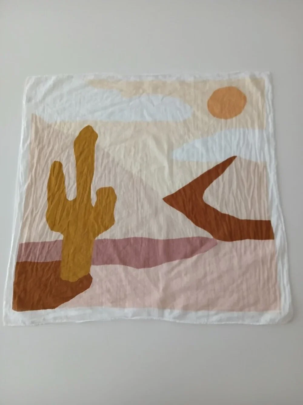 MADEWELL SCARF - Santa Fe Design/ Neutral Adobe colors 100% Cotton